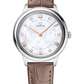 Omega De Ville Stainless Steel 30 MM - Brown Leather Strap - White Mother-Of-Pearl Dial - 434.13.30.60.55.001