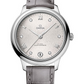 Omega De Ville Stainless Steel  34 MM - Grey Leather Strap - Silvery Dial - 434.13.34.20.52.001