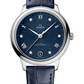 Omega De Ville Stainless Steel  34 MM - Blue Leather Strap - Blue Dial - 434.13.34.20.53.002