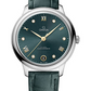 Omega De Ville Stainless Steel  34 MM - Green Leather Strap - Green Dial - 434.13.34.20.60.001