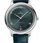 Omega De Ville Stainless Steel 40 MM - Blue Leather Strap - Green Dial - 434.13.40.20.10.001