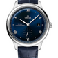 Omega De Ville Stainless Steel 41 MM - Blue Leather Strap - Blue Dial - 434.13.41.20.03.001