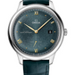 Omega De Ville Stainless Steel 41 MM - Blue Leather Strap - Green Dial - 434.13.41.20.10.001