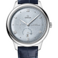 Omega De Ville Stainless Steel 41 MM - Blue Leather Strap - Light Blue Dial - 434.13.41.21.03.001