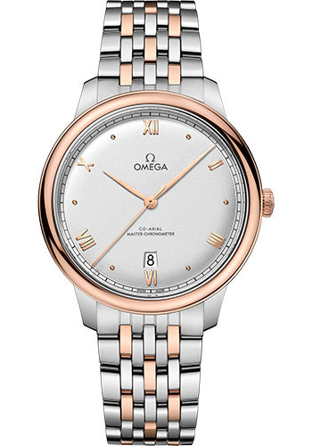 Omega De Ville Stainless Steel and Rose Gold 40 MM - Stainless Steel and Rose Gold Bracelet - Silvery Dial - 434.20.40.20.02.001