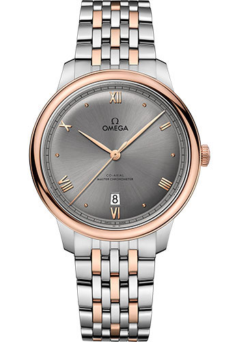 Omega De Ville Stainless Steel and Rose Gold 40 MM - Stainless Steel and Rose Gold Bracelet - Grey Dial - 434.20.40.20.06.001