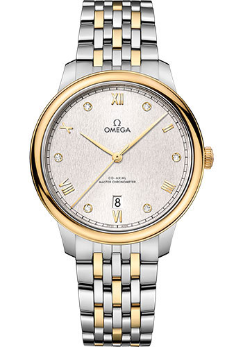 Omega De Ville Stainless Steel and Yellow Gold 40 MM - Stainless Steel and Yellow Gold Bracelet - Flat Silvery Dial - 434.20.40.20.52.001