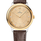 Omega De Ville Stainless Steel and Yellow Gold 30 MM - Brown Leather Strap - Yellow Gold Dial - 434.23.30.60.58.001