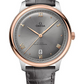 Omega De Ville Stainless Steel and Rose Gold 40 MM - Brown Leather Strap - Grey Dial - 434.23.40.20.06.001