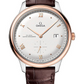 Omega De Ville Rose Gold and Stainless Steel 41 MM - Brown Leather Strap - Silvery Dial - 434.23.41.20.02.001