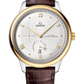 Omega De Ville Yellow Gold and Stainless Steel 41 MM - Brown Leather Strap - Silvery Dial - 434.23.41.21.02.001