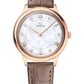 Omega De Ville Rose Gold 30 MM - Taupe Brown Leather Strap - White Mother-Of-Pearl Dial - 434.53.30.60.55.001