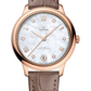 Omega De Ville Rose Gold 34 MM - Brown Leather Strap - White Mother-Of-Pearl Diamond Dial - 434.53.34.20.55.001