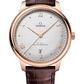 Omega De Ville Rose Gold 40 MM - Brown Leather Strap - Silvery Dial - 434.53.40.20.02.001