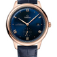 Omega De Ville Rose Gold 41 MM - Blue Leather Strap - Blue Dial - 434.53.41.20.03.001