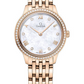 Omega De Ville Rose Gold 27.5 MM - Rose Gold Bracelet - Diamond Bezel - White Mother -Of- Pearl Dial - 434.55.28.60.55.001