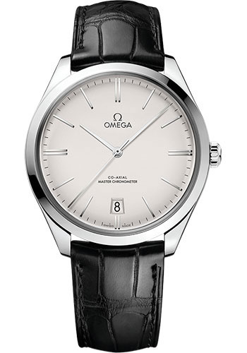 Omega De Ville Stainless Steel 40 MM - Black Leather Strap - Opaline Silvery Dial - 435.13.40.21.02.001