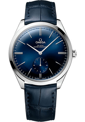 Omega De Ville Stainless Steel 40 MM - Blue Leather Strap - Blue Dial - 435.13.40.21.03.002