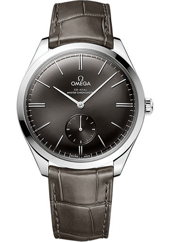 Omega De Ville Stainless Steel 40 MM - Grey Leather Strap - Grey Dial - 435.13.40.21.06.001