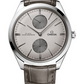 Omega De Ville Stainless Steel 40 MM - Grey Leather Strap - Silvery Dial - 435.13.40.22.06.001