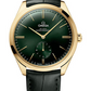 Omega De Ville Yellow Gold 40 MM - Black Leather Strap - Green Dial - 435.53.40.21.10.001