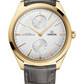 Omega De Ville Yellow Gold 40 MM - Grey Leather Strap - Crystal Silvery Dial - 435.53.40.22.02.001