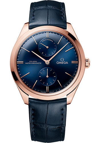 Omega De Ville Rose Gold 40 MM - Blue Leather Strap - Blue Dial - 435.53.40.22.03.001