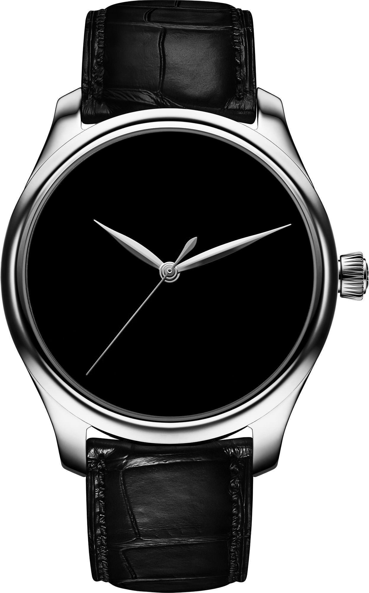 H. Moser & Cie Endeavour Center Seconds Concept Vantablack® - 40 MM - Stainless Steel - Vantablack® Dial - Alligator Leather Strap - 1200-1239
