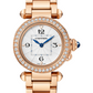 Cartier Pasha de Cartier Rose gold 30 MM - Rose Gold Bracelet - Diamond Bezel - Opaline Flinqué Dial - WJPA0018