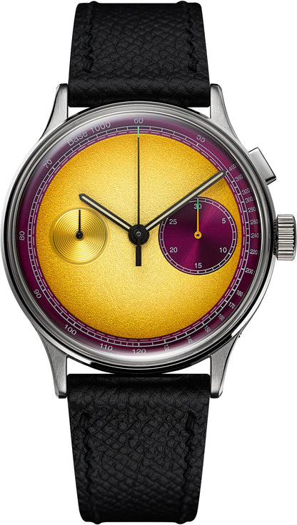 H. Moser & Cie X Studio Underd0g - Passion Project - Limited Edition - 42 & 38.5 MM - Stainless Steel - Pops Of Passion (Fruit) Dial - Leather Strap - 1800-1200