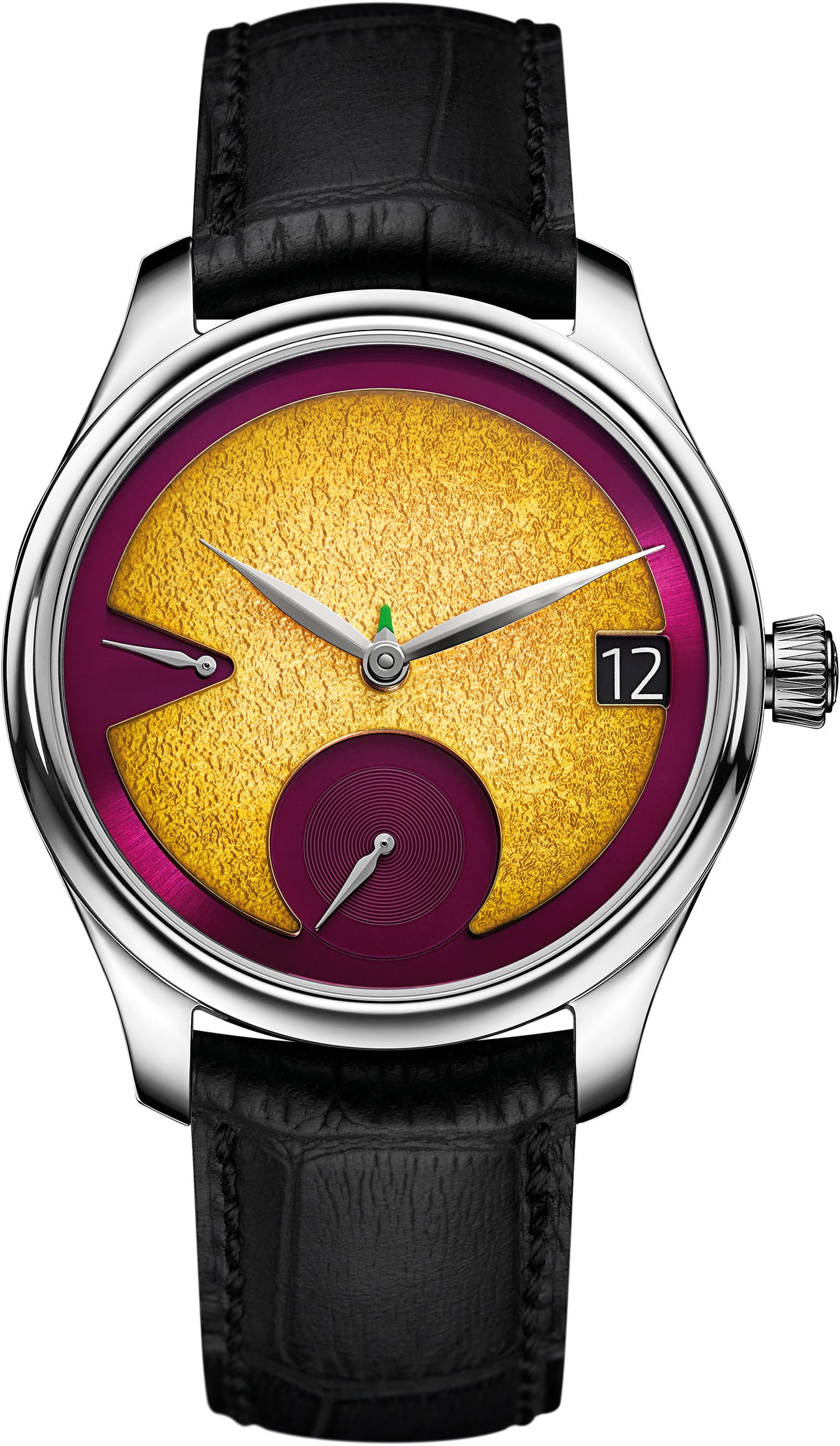H. Moser & Cie X Studio Underd0g - Passion Project - Limited Edition - 42 & 38.5 MM - Stainless Steel - Pops Of Passion (Fruit) Dial - Leather Strap - 1800-1200