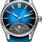 H. Moser & Cie Pioneer Retrograde Seconds Midnight Blue - Stainless Steel - 42.8 MM - Rubber Strap - Midnight Blue Fumé Dial - 3250-1200