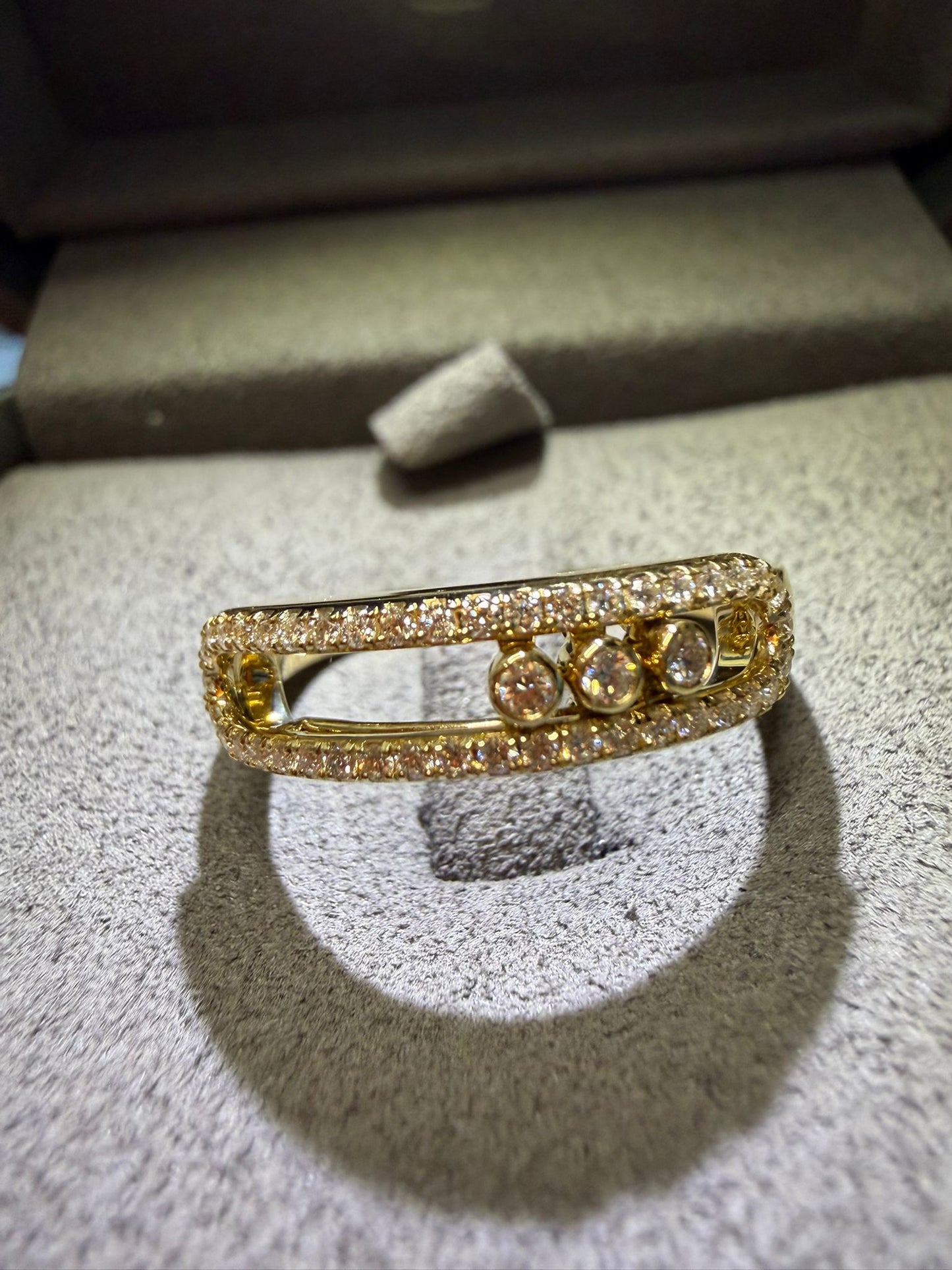 Messika Yellow Gold Diamond Pavé Ring Baby Move - 4683