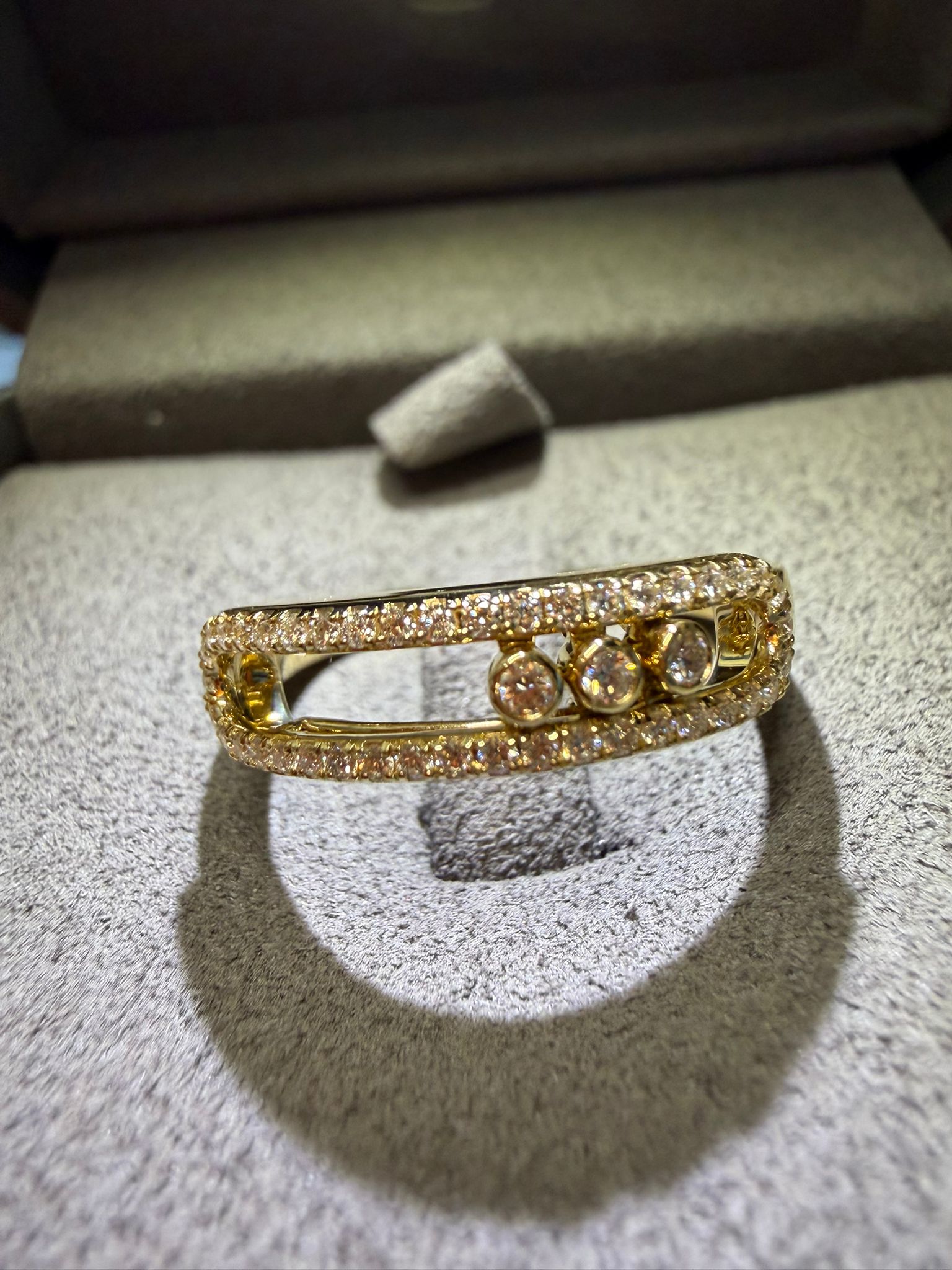 Messika Yellow Gold Diamond Pavé Ring Baby Move - 4683