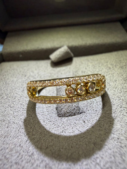 Messika Yellow Gold Diamond Pavé Ring Baby Move - 4683