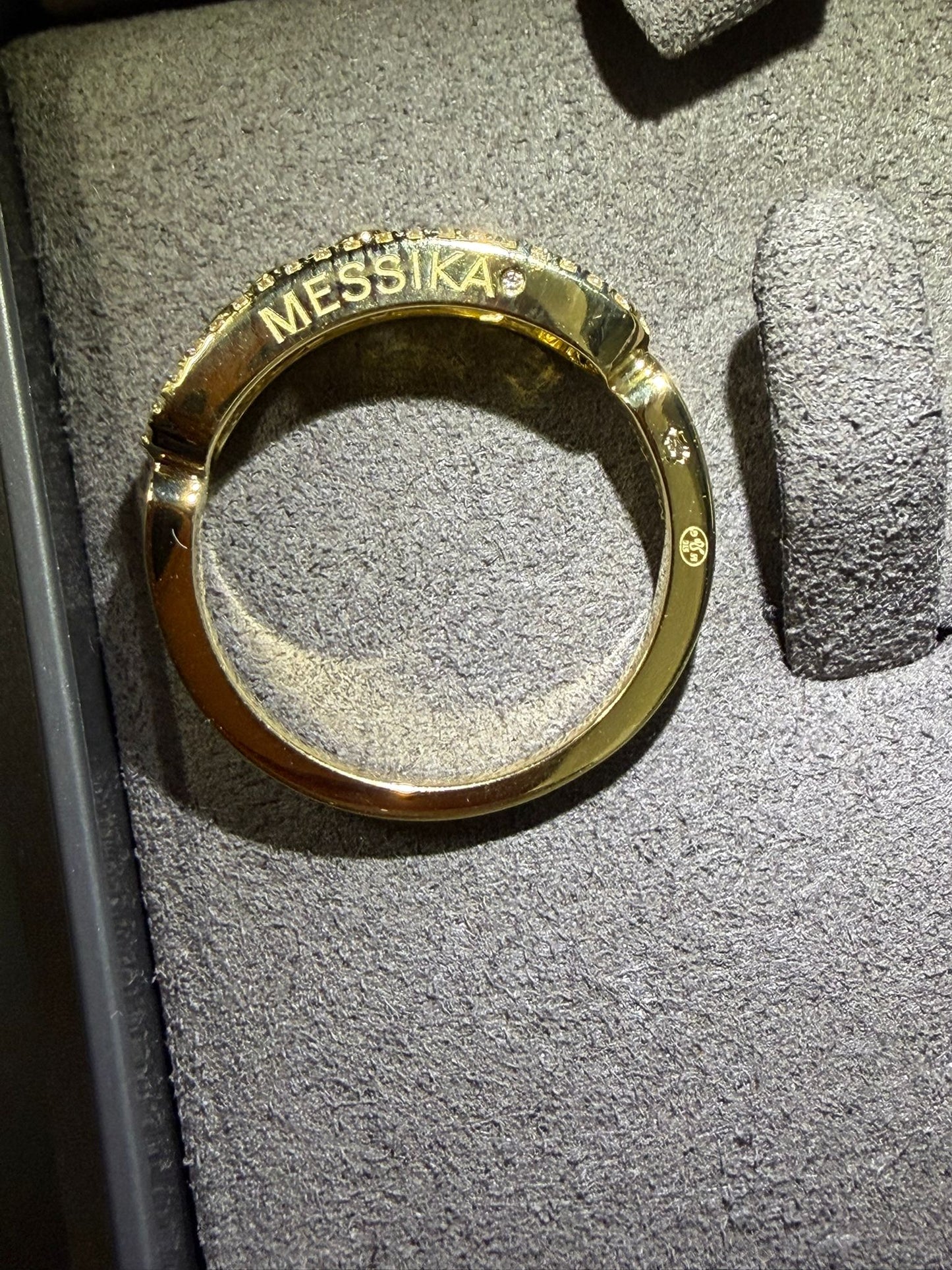 Messika Yellow Gold Diamond Pavé Ring Baby Move - 4683