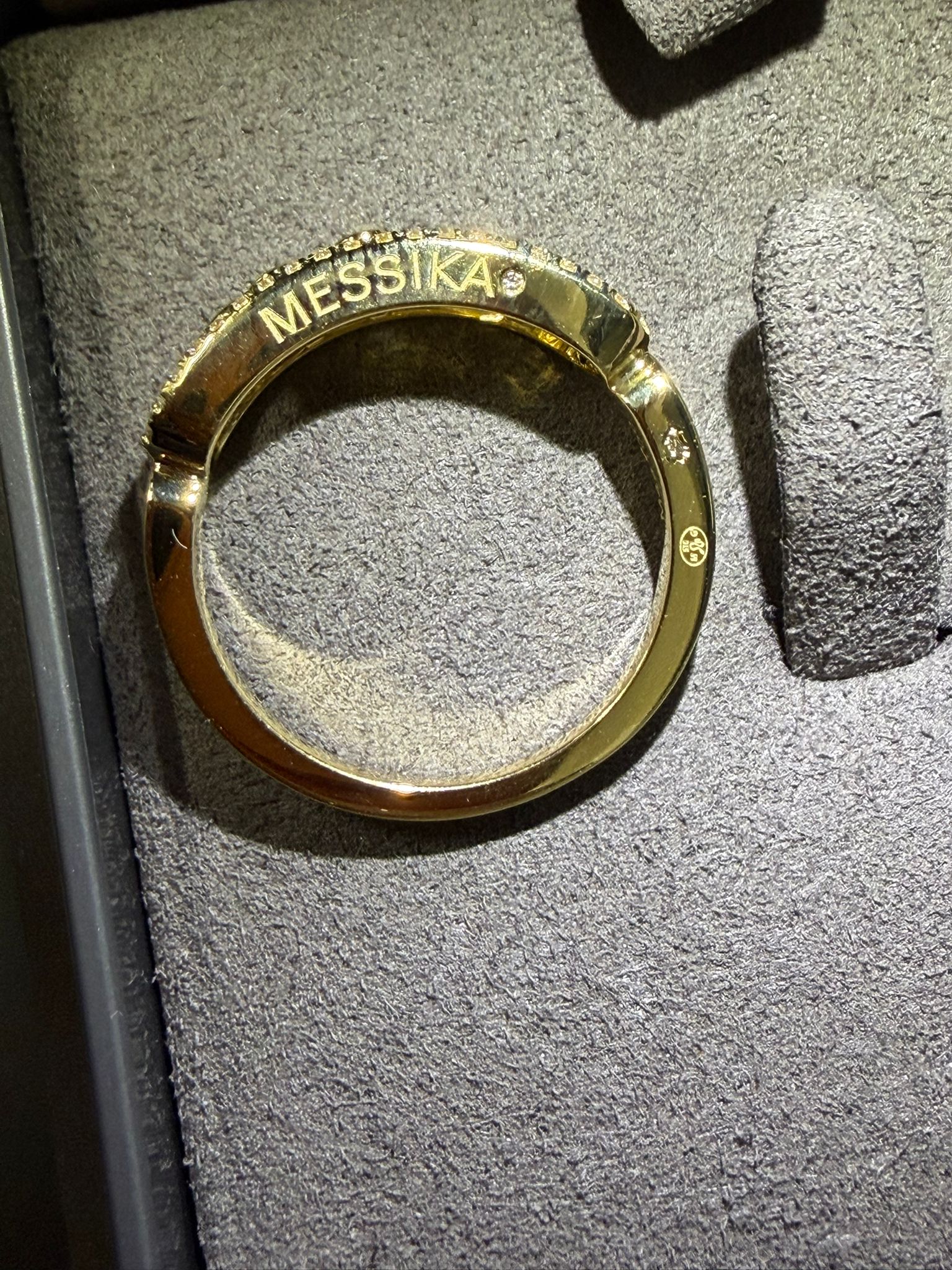 Messika Yellow Gold Diamond Pavé Ring Baby Move - 4683