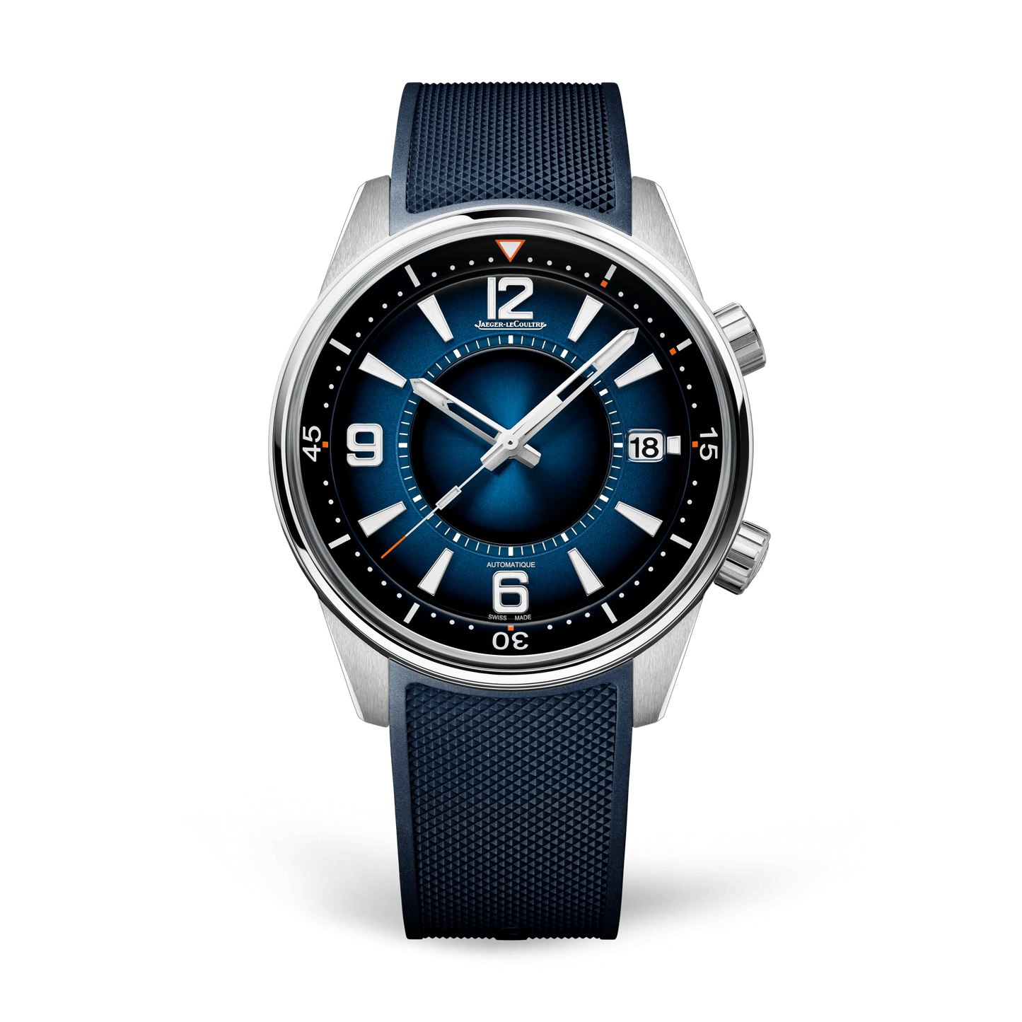 JLC - Polaris Date - 42 MM - Stainless Steel - Shaded Blue Dial - Blue Rubber Strap - Q906868J