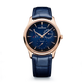 JLC - Master Ultra Thin Power Reserve - 39 MM - Pink Gold - Midnight Blue Dial - Blue Leather Strap - Q137258J