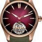 H. Moser & Cie Pioneer Tourbillon Burgundy - Red Gold - 40 MM - Rubber Strap - Burgundy Fumé Dial - 3805-0400