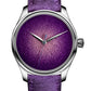 H. Moser & Cie Endeavour Center Seconds Concept Purple Enamel - 40 MM - Stainless Steel - Purple Haze Fumé Enamel Dial - Purple Kudu Leather Strap - 1201-1200