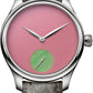 H. Moser & Cie Endeavour Small Seconds Concept Pop - Limited Edition - 38 MM - Stainless Steel - Pink Opal & Burmese Jade Dial - Hand-Stitched Ostrich Leather Strap - 1202-1203