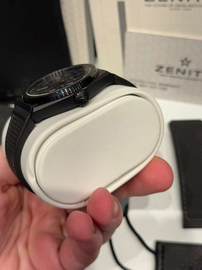 Zenith DEFY Classic - 41 MM - Black Ceramic - Skeleton Dial - Black Rubber Strap - 49.9000.670/77.R782