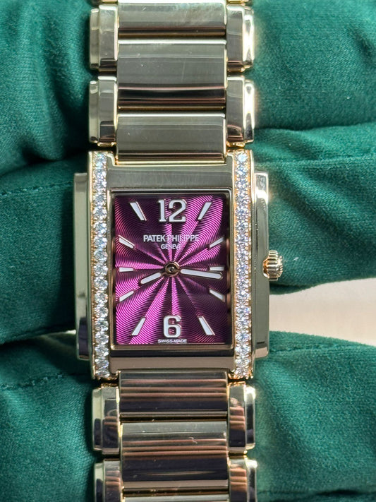 Patek Philippe - Twenty-4 - 25 x 30 MM - Rose Gold - Purple Dial - 4910-1201R-010