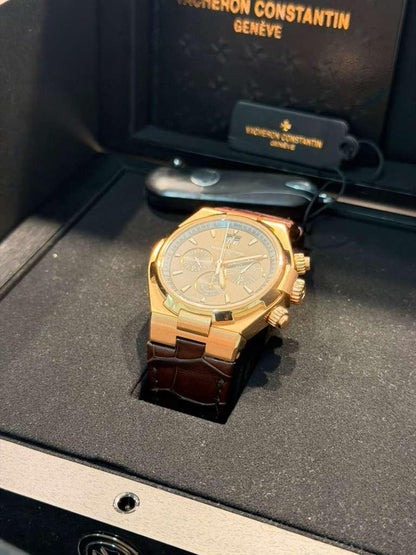 Vacheron Constantin Overseas Chronograph - 42 MM - Yellow Gold - Grey Dial - 49150/000R-9338