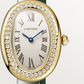 Cartier Baignoire Yellow Gold 31.4 MM - Varnished Green Leather Strap - Diamond Bezel - Silvered Dial - WJBA0038