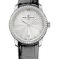 Girard-Perregaux 1966 Stainless Steel 30 MM - Black Leather Strap - Diamond Bezel - Silver Diamond Dial - 49528D11A172-CB6A