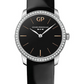 Girard-Perregaux 1966 Stainless Steel 30 MM - Black Leather Strap - Diamond Bezel - Onyx Dial - 49528D11A631-CB6A