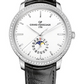 Girard-Perregaux 1966 Stainless Steel 40 MM - Black Leather Strap - Diamond Bezel - Silver Opaline Dial - 49545D11A131-BB60