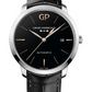 Girard-Perregaux 1966 Stainless Steel 40 MM - Black Leather Strap - Diamond Bezel - Onyx Dial - 49555-11-632-BB60